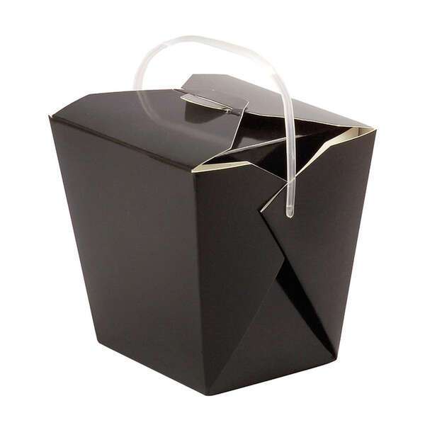 PacknWood 210ASPAIL27N, 26 Oz 4x3.55x4.15-Inch Black Take Out Box with Handle, 450/CS
