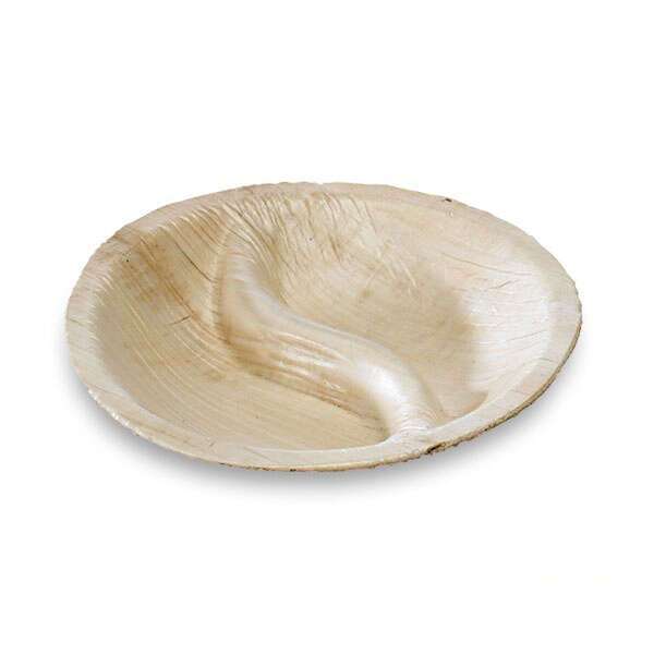 PacknWood 210BBA92C, 3.5-Inch Yin Yang Shaped Palm Leaf Dish, Beige, 100/CS