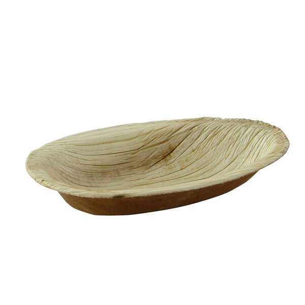 PacknWood 210BBAEG6, 3.55x2.35x0.65-Inch Egg Shaped Palm Leaf Plate, 100/CS