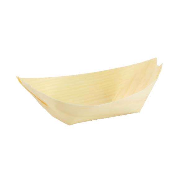 PacknWood 210BBOIS11, 2.5 Oz Medium Wooden Boat, Beige, 4000/CS