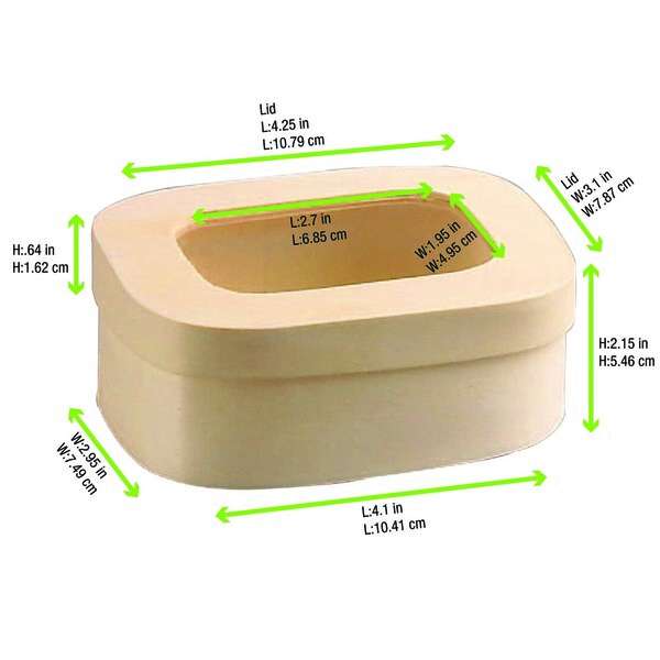PacknWood 210BBOITE118F, 8 Oz Rectangular Wood Box with Window Lid, 100/CS