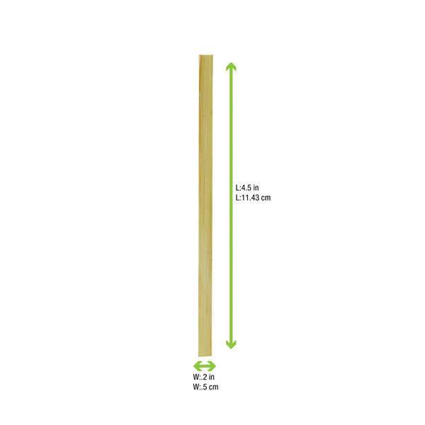 PacknWood 210BВЅPAT11, 4.5x0.2-Inch Unwrapped Bamboo Stirrers, 5000/CS