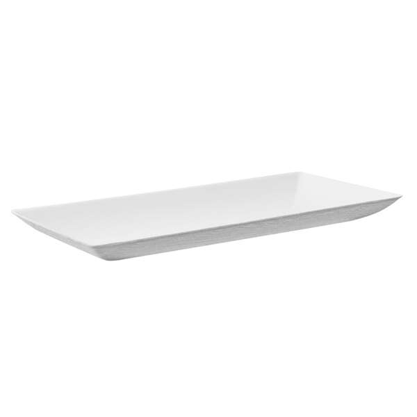 PacknWood 210BCHIC90180, 7.08x3.55x0.5-Inch "Bio n Chic" White Sugarcane Plate, 100/CS (Discontinued)