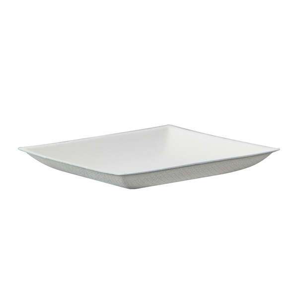 PacknWood 210BCHIC99, 3.5x3.5x0.45-Inch "Bio n Chic" Mini White Sugarcane Plate, 100/CS