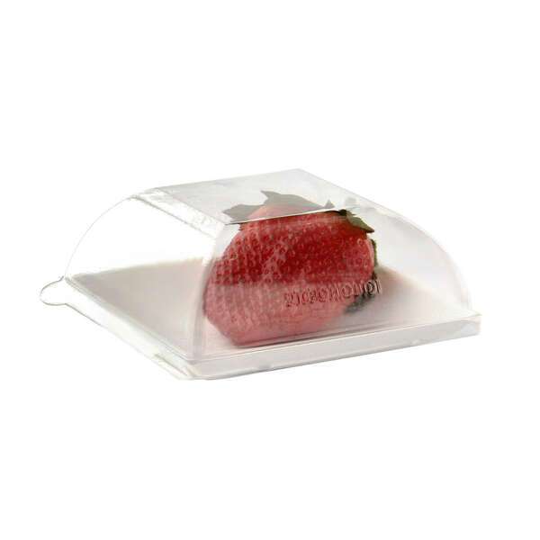 PacknWood 210BCHIC99, 3.5x3.5x0.45-Inch "Bio n Chic" Mini White Sugarcane Plate, 100/CS
