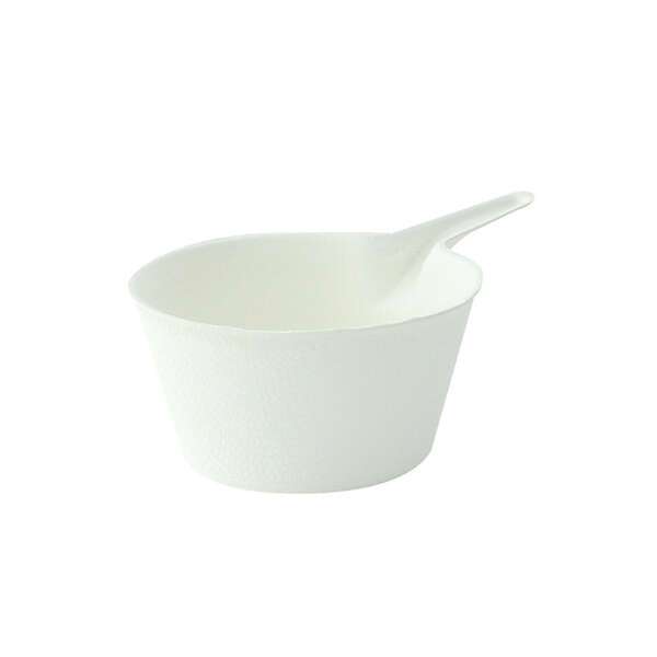 PacknWood 210BCHICDPAD, 2.2x1.15-Inch "Bio n Chic" White Sugarcane Pan Dish, 300/CS