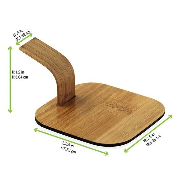 PacknWood 210BFING6, 2.5x2.5x1.2-Inch Bamboo Mini Dish with Handle, 144/CS