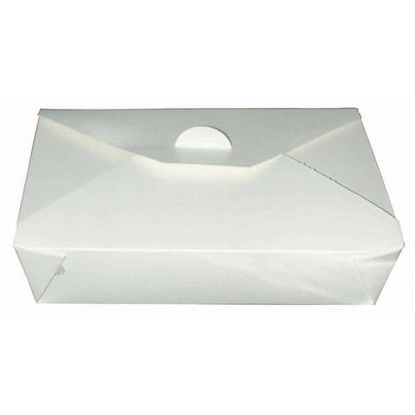 PacknWood 210BIO202, 8.5x6.15x1.85-Inch White Meal Take-Out Box, 200/CS