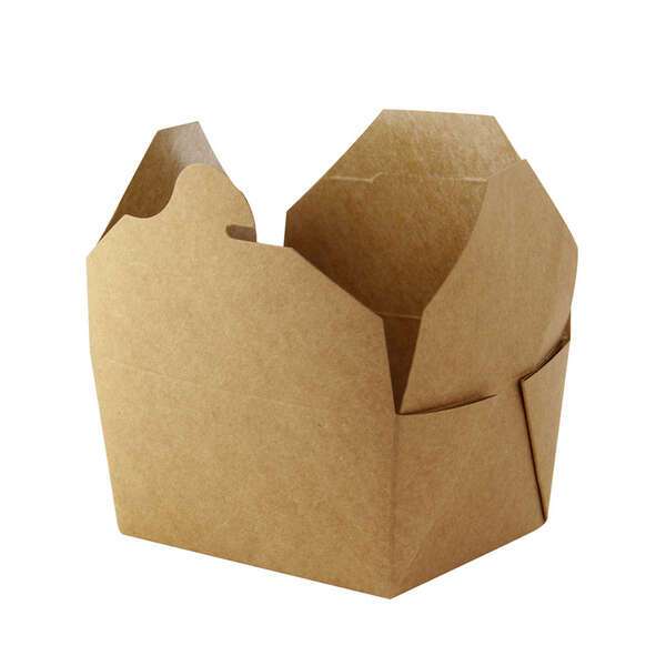 PacknWood 210BIO2K, 8.5x6.15x1.85-Inch Kraft Meal Take-Out Box, 200/CS