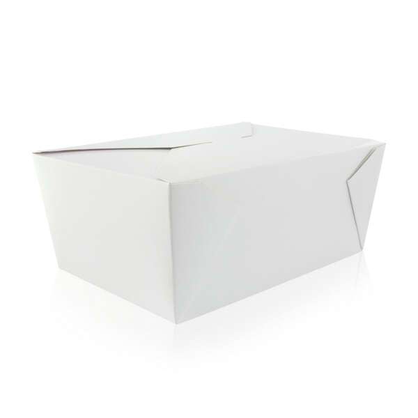 PacknWood 210BIO4, 8.9x6.55x3.5-Inch White Take-Out Meal Box, 160/CS