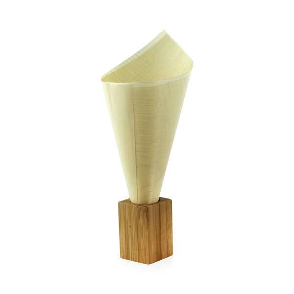 PacknWood 210BPICO1, 1.15x1.15x2.15-Inch Dual Use Bamboo Picks and Cone Holder, 50/CS