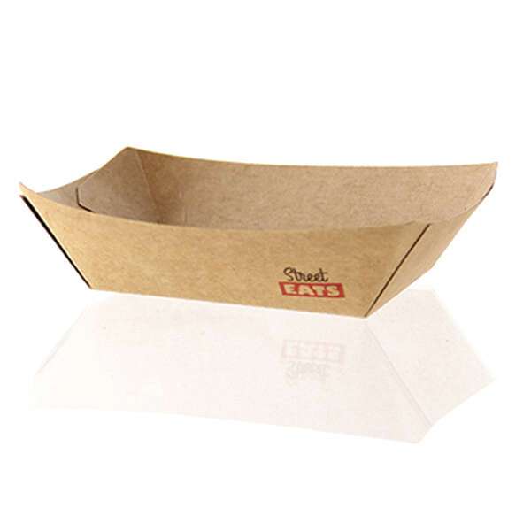 PacknWood 210BQKEAT3, 10 Oz Kraft Paper Rectangular Boat, Brown, 1000/CS