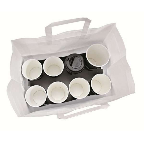 PacknWood 210CABTR, 9.5x12.5x8.9-Inch White Paper Carrier Bag, 250/CS