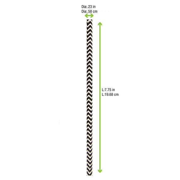 PacknWood 210CHP19CHBLK, 7.75x0.23-Inch Black & White Design Paper Straws - Unwrapped, 3000/CS