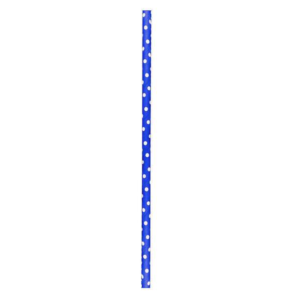 PacknWood 210CHP19DBLU, 7.75x0.23-Inch Blue & White Paper Straws - Unwrapped, 3000/CS