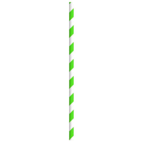 PacknWood 210CHP19EMB, 7.75x0.23-Inch Green & White Striped Paper Straws - Wrapped, 3000/CS