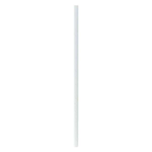 PacknWood 210CHP26WH, 9.95x0.23-Inch Solid White Paper Straws - Unwrapped, 3000/CS