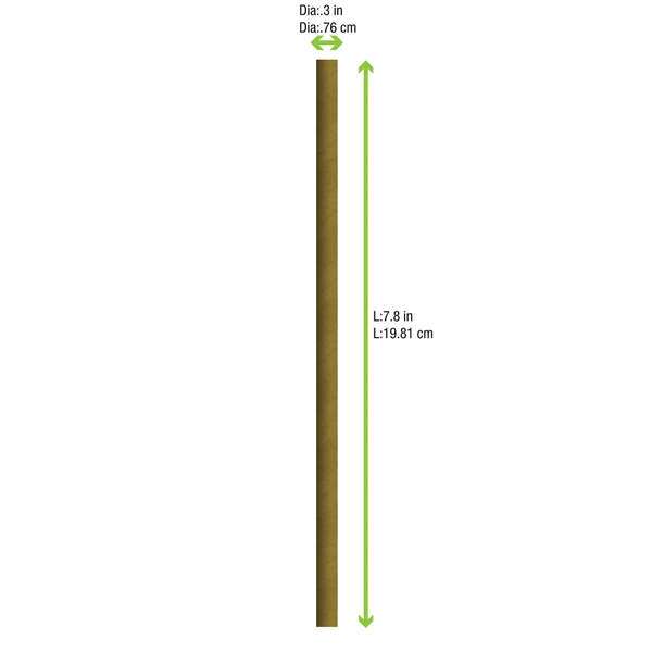 PacknWood 210CHP8KR, 7.75-Inch Kraft Durable Smoothie Paper Straws - Unwrapped, 3000/CS