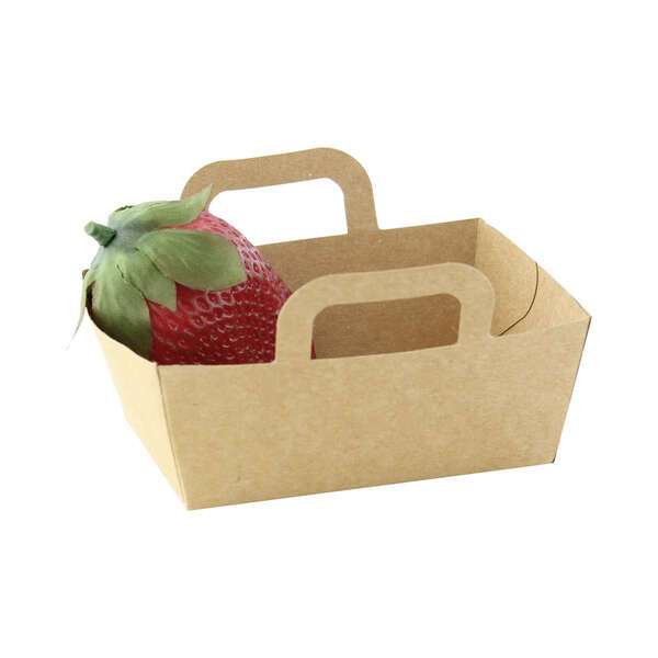 PacknWood 210CPANIER, 2 Oz 3.6x2.8x1.25-Inch Mini Kraft Basket, 500/CS
