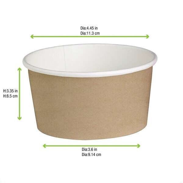 PacknWood 210DELIPOC20, 20 Oz 4.45-Inch Deli Kraft Container, 500/CS (Discontinued)