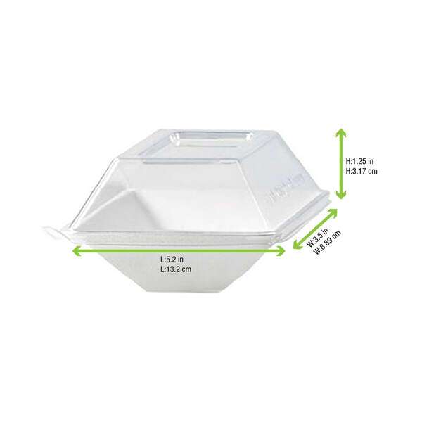PacknWood 210ECODL139, 5.2x3.5x1.25-Inch Clear PET Lid for 210ECOD140, 100/CS