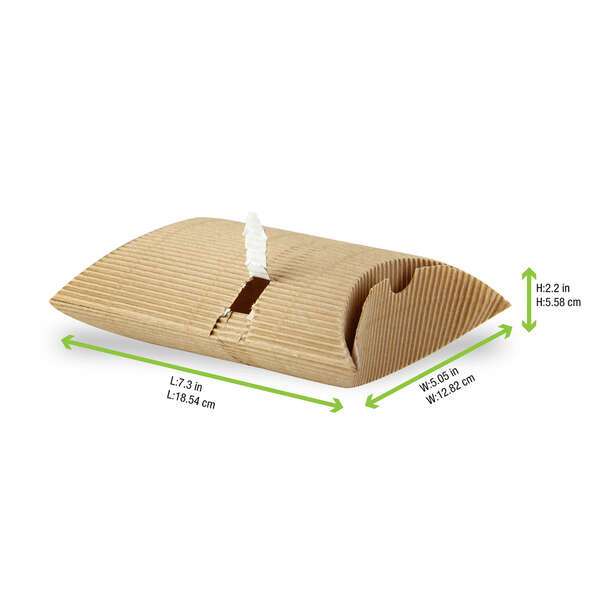 PacknWood 210ETCROQ1, 7.3x5.05x2.2-Inch Cushion Corrugated Hot Sandwich Box, 475/CS