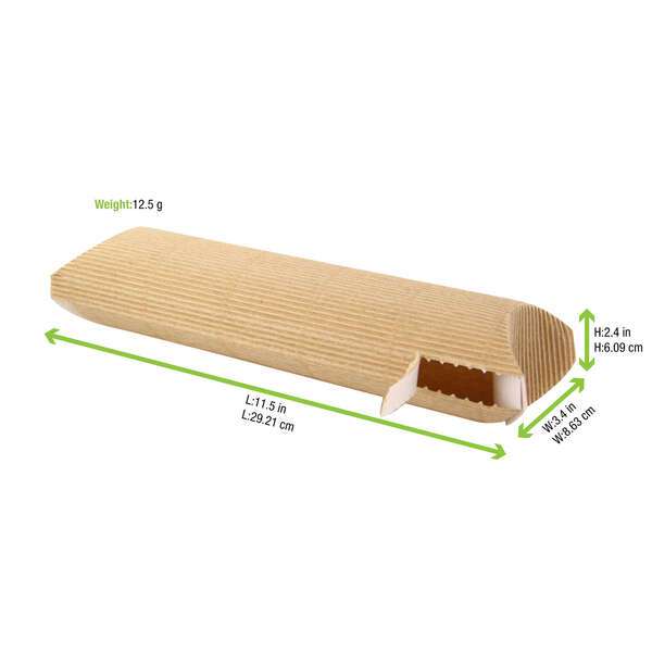 PacknWood 210ETNINI, 11.5x3.4x2.4-Inch Cushion Corrugated Hot Sandwich Box, 450/CS