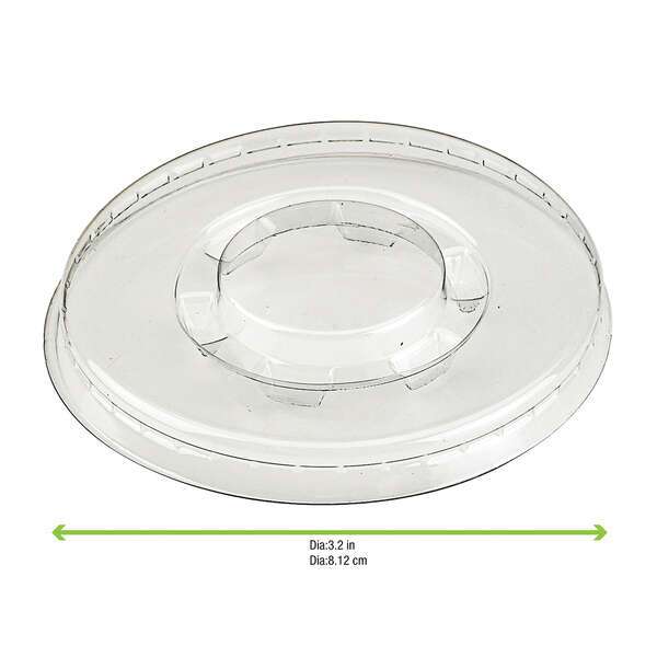 PacknWood 210GKL80, 3-inch Dia Clear PET Flat Lid for 210POC151N & 210POB151 Cups, 1000/CS