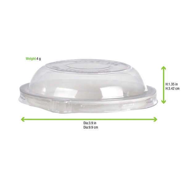 PacknWood 210GPU201L, 2.75-inch Clear PET Dome Lid for 210POB270, 1000/CS