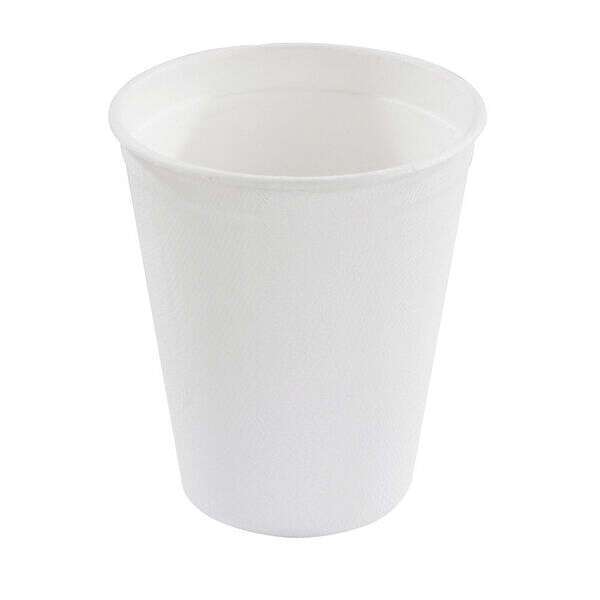 PacknWood 210GPU8, 8 Oz White Sugarcane Cup, 1000/CS (Discontinued)