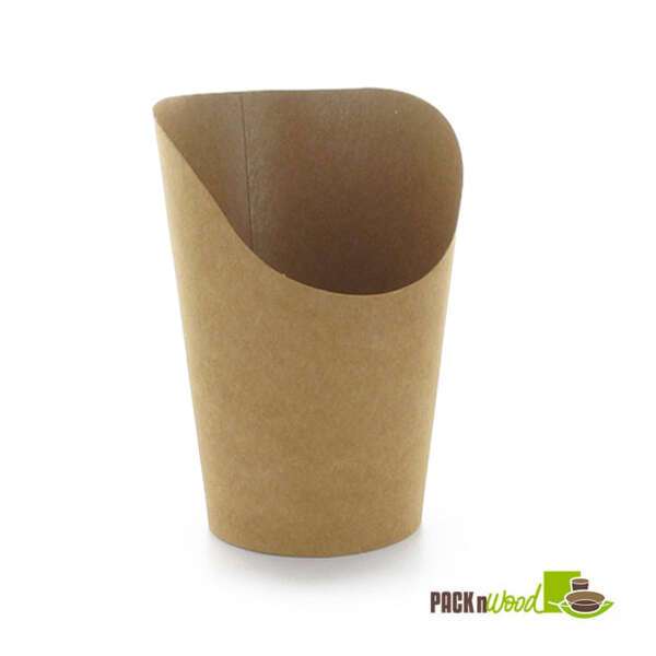 PacknWood 210GSPK660, 6.3x2.36-inch Kraft Wrap Paper Fry Cup, 1000/CS