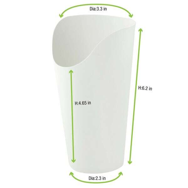 PacknWood 210GSPW660, 14 Oz White Kraft Wrap Cup, 1000/CS