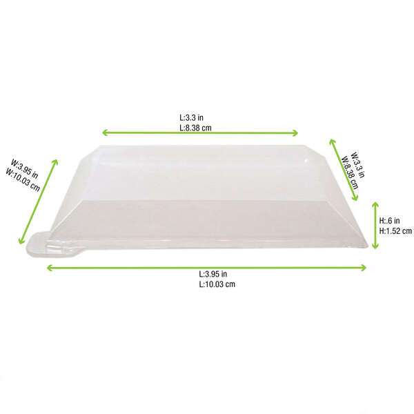 PacknWood 210KLAR1010L, 4-inch Klarity Clear PET Lid for 210KLAR1010, 100/PK