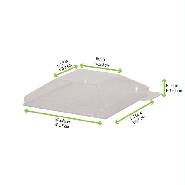 PacknWood 210KLARL6565L, 2.5-inch Klarity Transparent PET Lid for 210KLAR6565, 200/CS