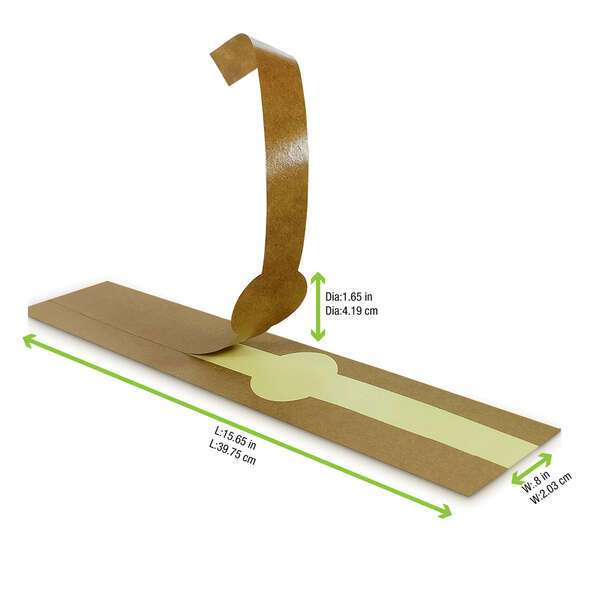 PacknWood 210LAP40, 15.75-inch Long Kraft Self-Adhering Paper Wrapper, 500/CS