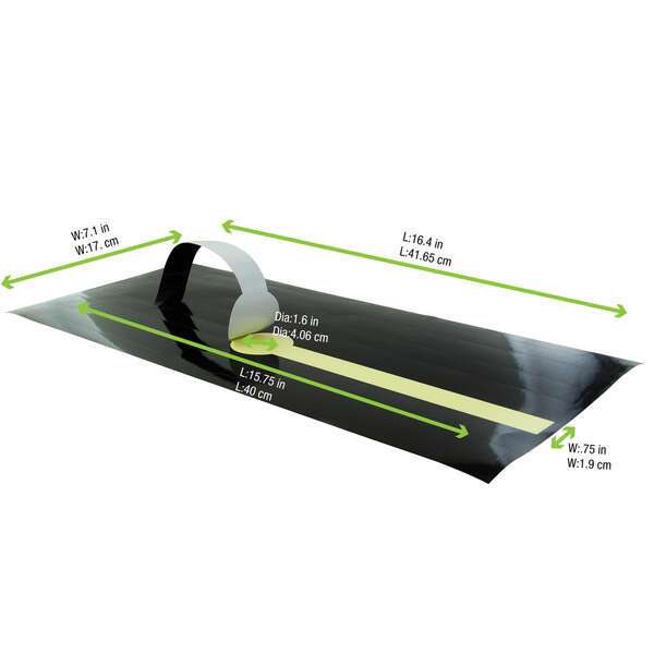 PacknWood 210LAP40N, 15.75-inch Long Black Self-Adhering Paper Wrapper, 500/CS