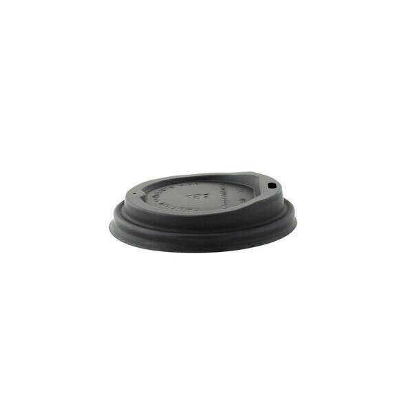 PacknWood 210LGDW16N, 3.5-inch Compostable Black Coffee Lid for 10-20 Oz Cups, 1000/CS