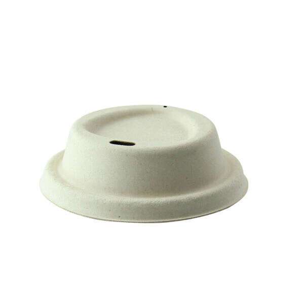 PacknWood 210LPU80D, 8 Oz Compostable Brown Sugarcane Coffee Lid for 8 Oz, 1000/CS