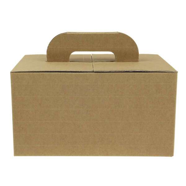 PacknWood 210LUNCHGO3, 13-inch Kraft Take Out Lunch Box with Handles, 20/PK