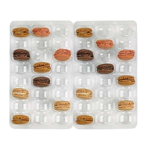 PacknWood 210MACINS48, 14-inch Insert for 48 Macarons (6x8) with Clip Closure, 100/PK