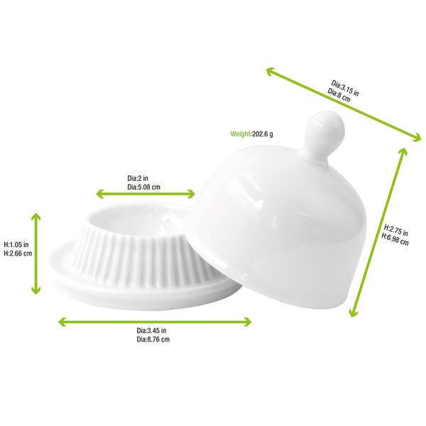 PacknWood 210MBPCLOB, 1 Oz Mini Porcelain Bell Dish, 24/PK