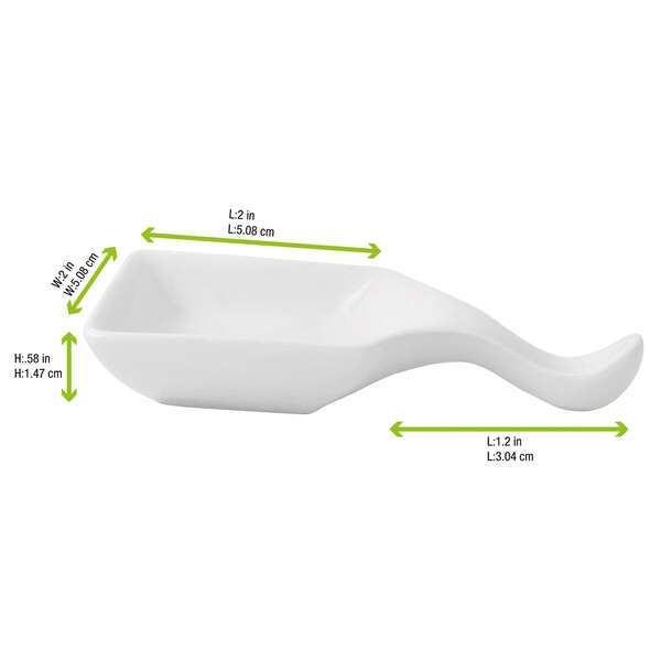 PacknWood 210MBPCUIC, 1 Oz Mini White Square Spoon, 24/PK