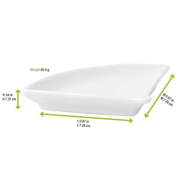 PacknWood 210MBPEVAN, 1 Oz Mini White Fan Shaped Dish, 24/PK