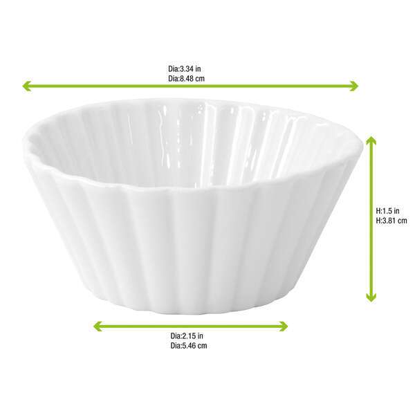 PacknWood 210MBPROND, 4 Oz Mini Porcelain Bowl, 24/PK
