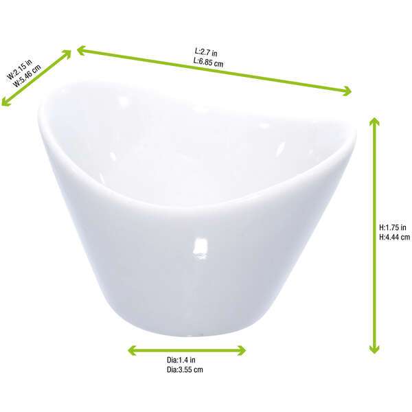 PacknWood 210MMBPEGG, 1 Oz Egg Mini Porcelain Bowl, 24/PK