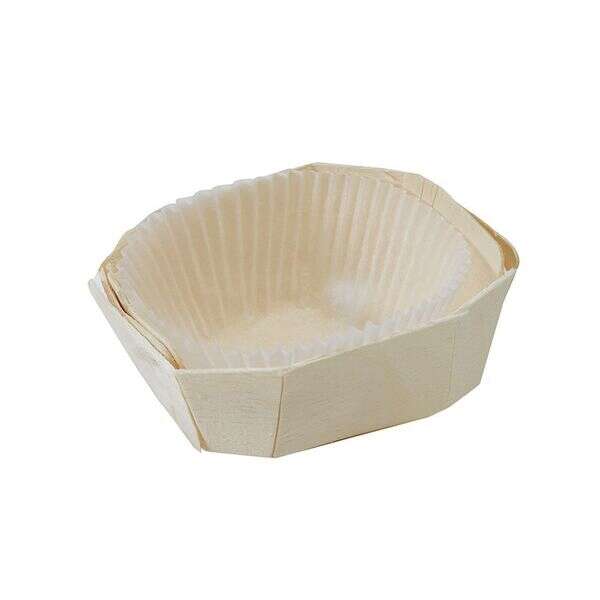 PacknWood 210NBAKE107, 4 Oz Lovely Wooden Baking Mold, 300/CS