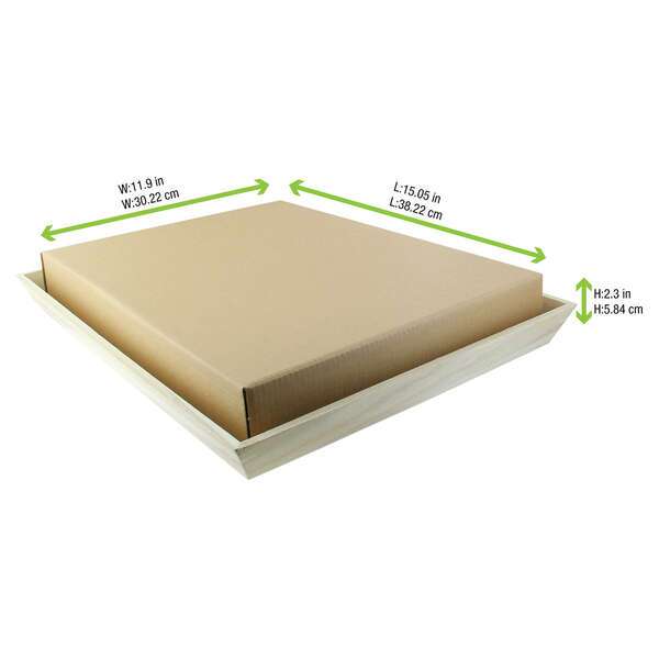 PacknWood 210NOAHLID39, 15-inch Kraft Cardboard Lid for 210WOODTRAY39, 50/PK