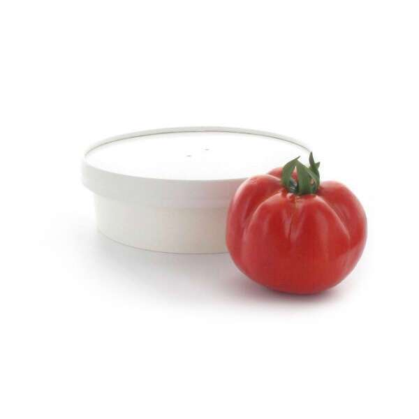 PacknWood 210PC480B, 16 Oz Round Buckaty To Go Paper Container, White, 360/CS. Lids Sold Separately.