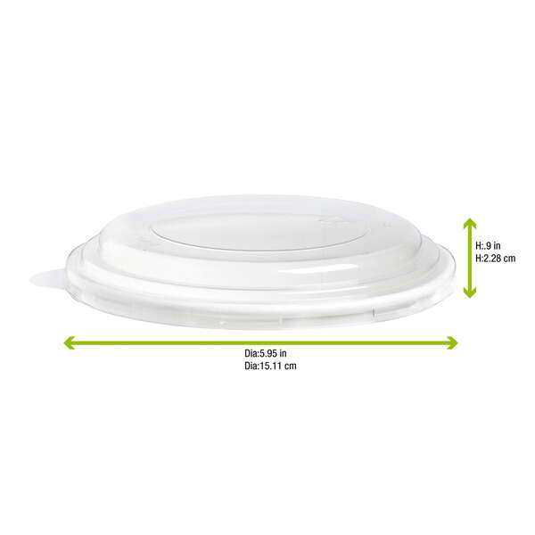 PacknWood 210PCL1000L, 6-inch Clear PET Plastic Lid for 210PC Range 16-32 Oz, 360/CS