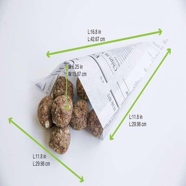 PacknWood 210PCONEW650, 50 Oz Greaseproof Paper Cones Newspaper Printed, 5000/CS